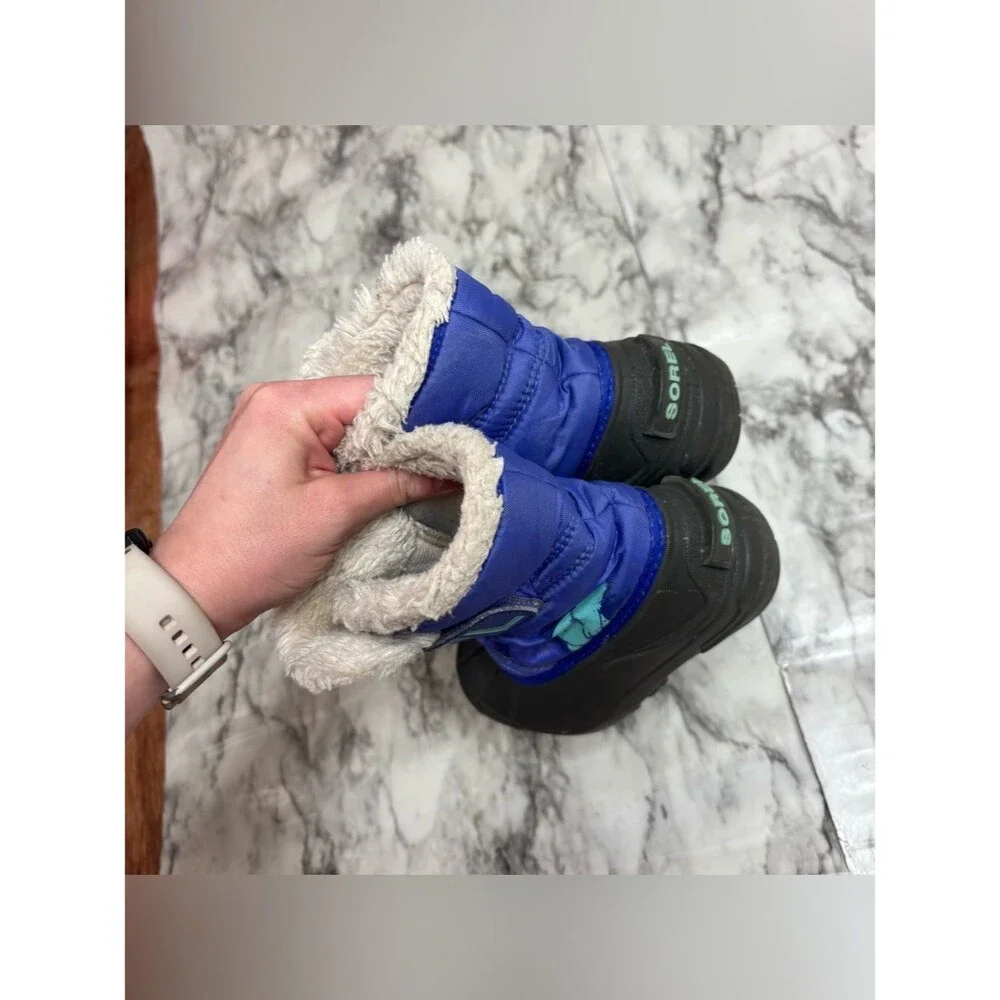 Sorel Kids Purple Blue Winter Snow Boots outdoor size 10